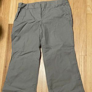 JCrew cuffed wide leg gray chino 12 short city fit